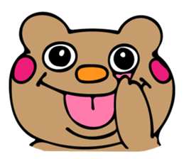 The bear which shows a tongue sticker #10218551