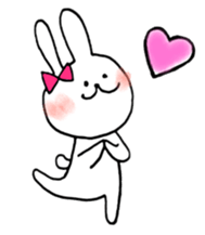 a rabbit laughts 2 sticker #10219233