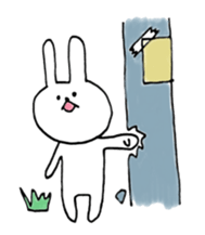 a rabbit laughts 2 sticker #10219237