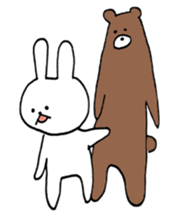 a rabbit laughts 2 sticker #10219239