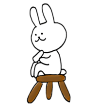 a rabbit laughts 2 sticker #10219240