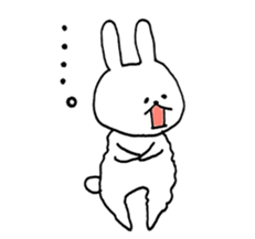 a rabbit laughts 2 sticker #10219241