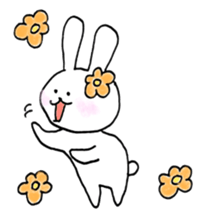 a rabbit laughts 2 sticker #10219242
