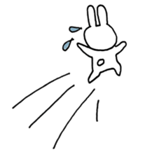 a rabbit laughts 2 sticker #10219243