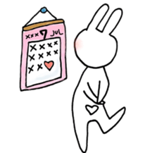 a rabbit laughts 2 sticker #10219247