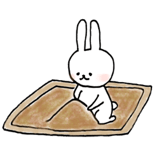 a rabbit laughts 2 sticker #10219248