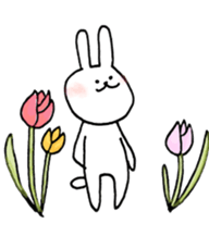 a rabbit laughts 2 sticker #10219250