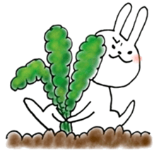 a rabbit laughts 2 sticker #10219253