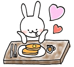 a rabbit laughts 2 sticker #10219259