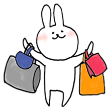 a rabbit laughts 2 sticker #10219260