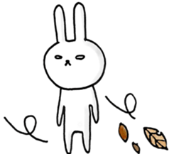 a rabbit laughts 2 sticker #10219263