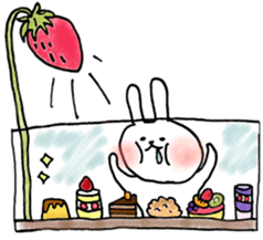 a rabbit laughts 2 sticker #10219264