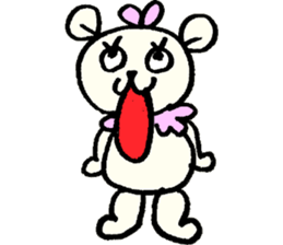 cream colored bear ru-chan sticker #10219382