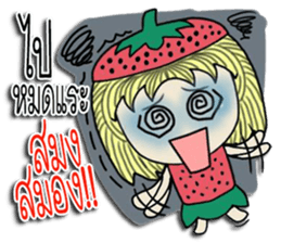 strawberry baby girl love love sticker #10219596