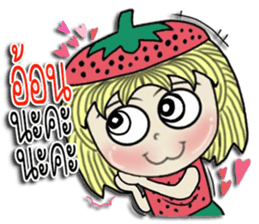 strawberry baby girl love love sticker #10219598