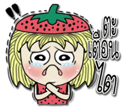 strawberry baby girl love love sticker #10219600