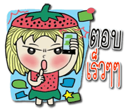 strawberry baby girl love love sticker #10219608