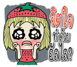strawberry baby girl love love sticker #10219617