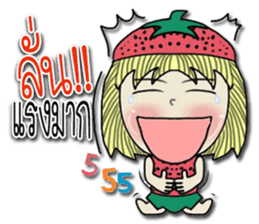 strawberry baby girl love love sticker #10219622