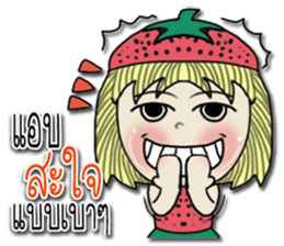 strawberry baby girl love love sticker #10219631