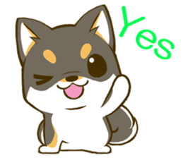 Japanese Black Shiba Inu tan 3 sticker #10220993