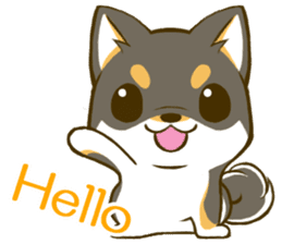 Japanese Black Shiba Inu tan 3 sticker #10220998