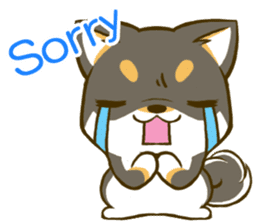 Japanese Black Shiba Inu tan 3 sticker #10221000