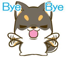 Japanese Black Shiba Inu tan 3 sticker #10221001