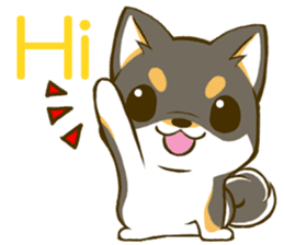 Japanese Black Shiba Inu tan 3 sticker #10221002