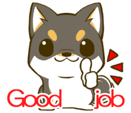Japanese Black Shiba Inu tan 3 sticker #10221012
