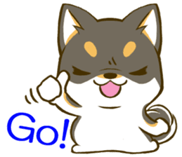 Japanese Black Shiba Inu tan 3 sticker #10221013