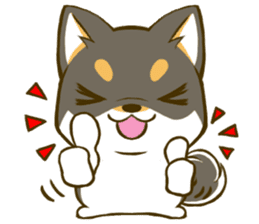 Japanese Black Shiba Inu tan 3 sticker #10221016