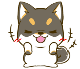 Japanese Black Shiba Inu tan 3 sticker #10221019