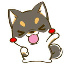 Japanese Black Shiba Inu tan 3 sticker #10221020