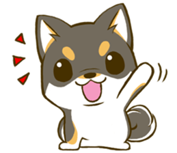 Japanese Black Shiba Inu tan 3 sticker #10221021