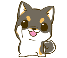 Japanese Black Shiba Inu tan 3 sticker #10221024