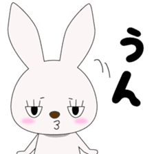 Japanese gesture rabbit sticker #10221116