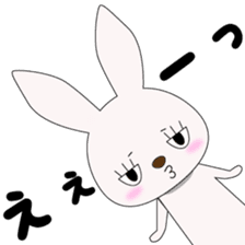 Japanese gesture rabbit sticker #10221117