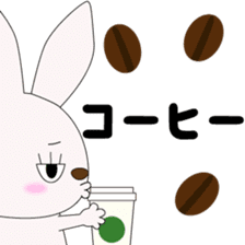 Japanese gesture rabbit sticker #10221125