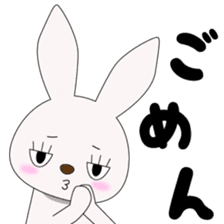 Japanese gesture rabbit sticker #10221126