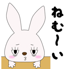 Japanese gesture rabbit sticker #10221142