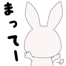 Japanese gesture rabbit sticker #10221146
