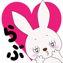 Japanese gesture rabbit sticker #10221150