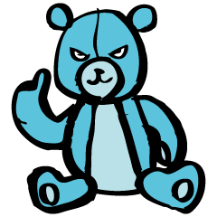 Blue teddy bear