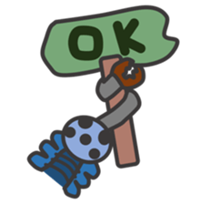 Anomalocaris with Extinct animals sticker #10221440