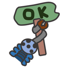 Anomalocaris with Extinct animals sticker #10221440