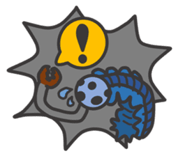 Anomalocaris with Extinct animals sticker #10221442