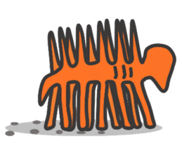 Anomalocaris with Extinct animals sticker #10221453