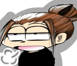 Girl (or an older sister) comics style sticker #10221837