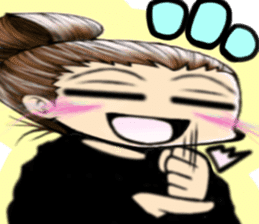 Girl (or an older sister) comics style sticker #10221844